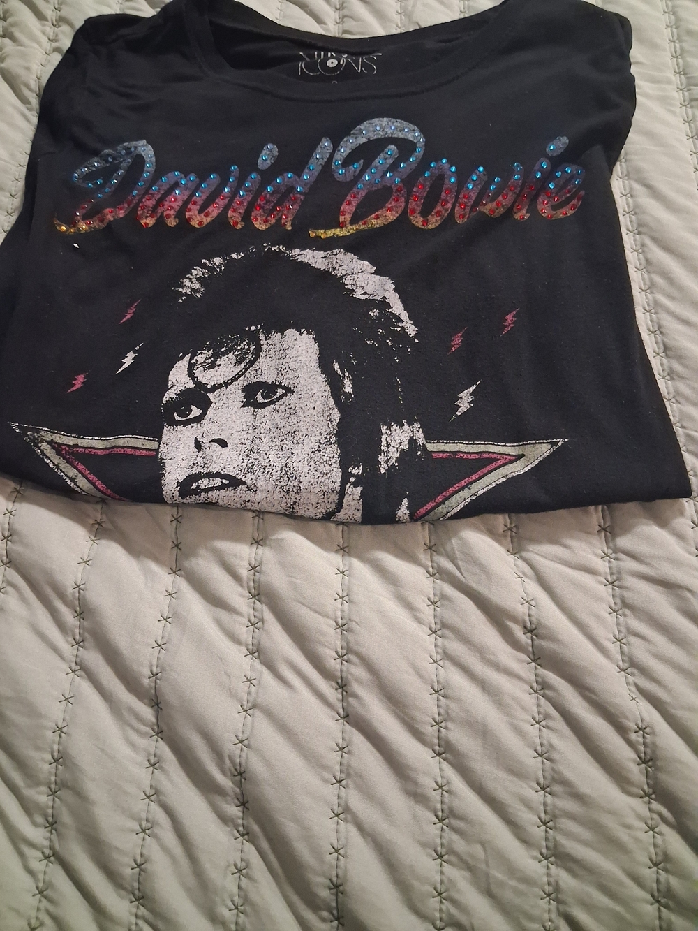 Black Graphic Womens David Bowie Tee